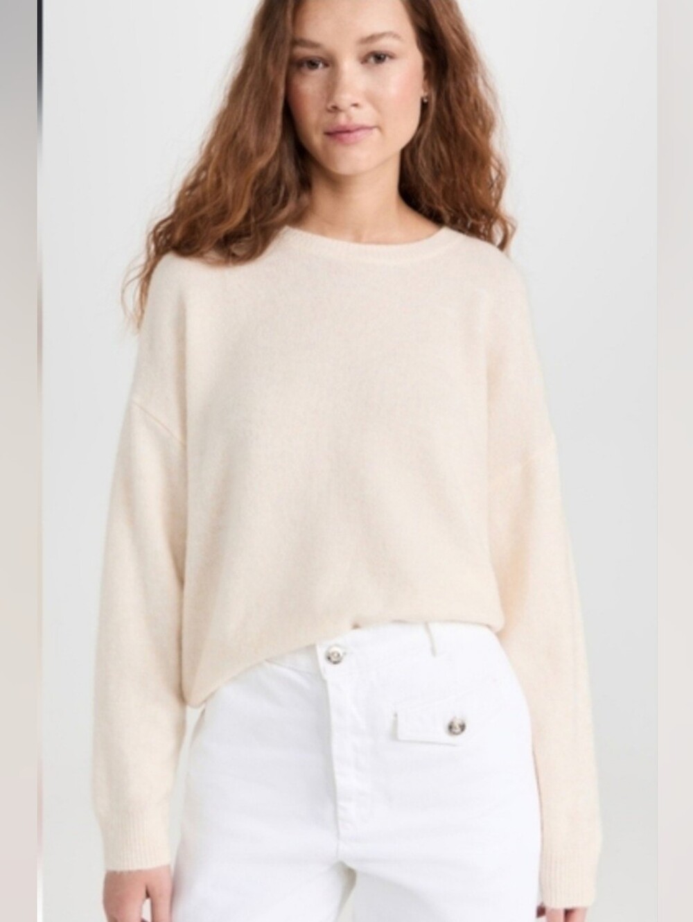 Sundry Destinations Crewneck Sweater Quiet Luxury Ski Lodge Resort Boxy Cozy NWT - Picture 2 of 9